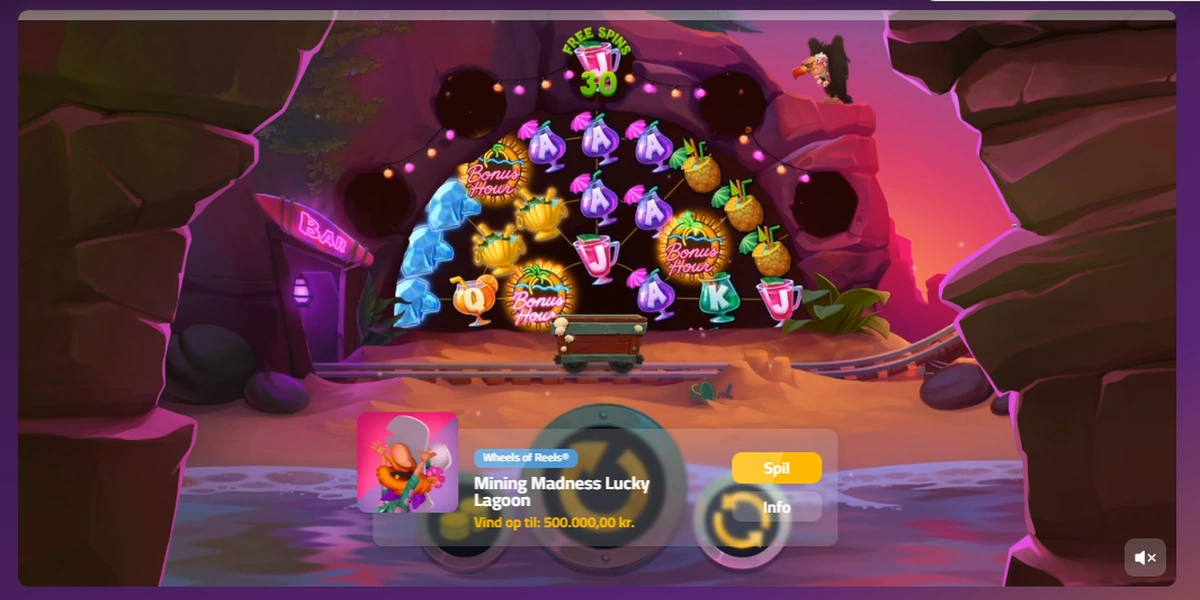 Mining Madness Lucky Lagoon spilleautomat gameplay hos pip.dk